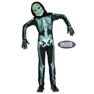 New Glow in the Dark Skeleton Halloween Costume
Black Spooky skull boys small